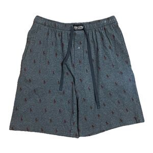 Polo Ralph Lauren Sleepwear Lounge Shorts Grey Pony Logo Print Men’s Large